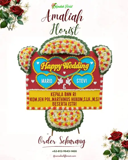 Papan Bunga Pernikahan Yal